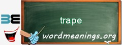 WordMeaning blackboard for trape